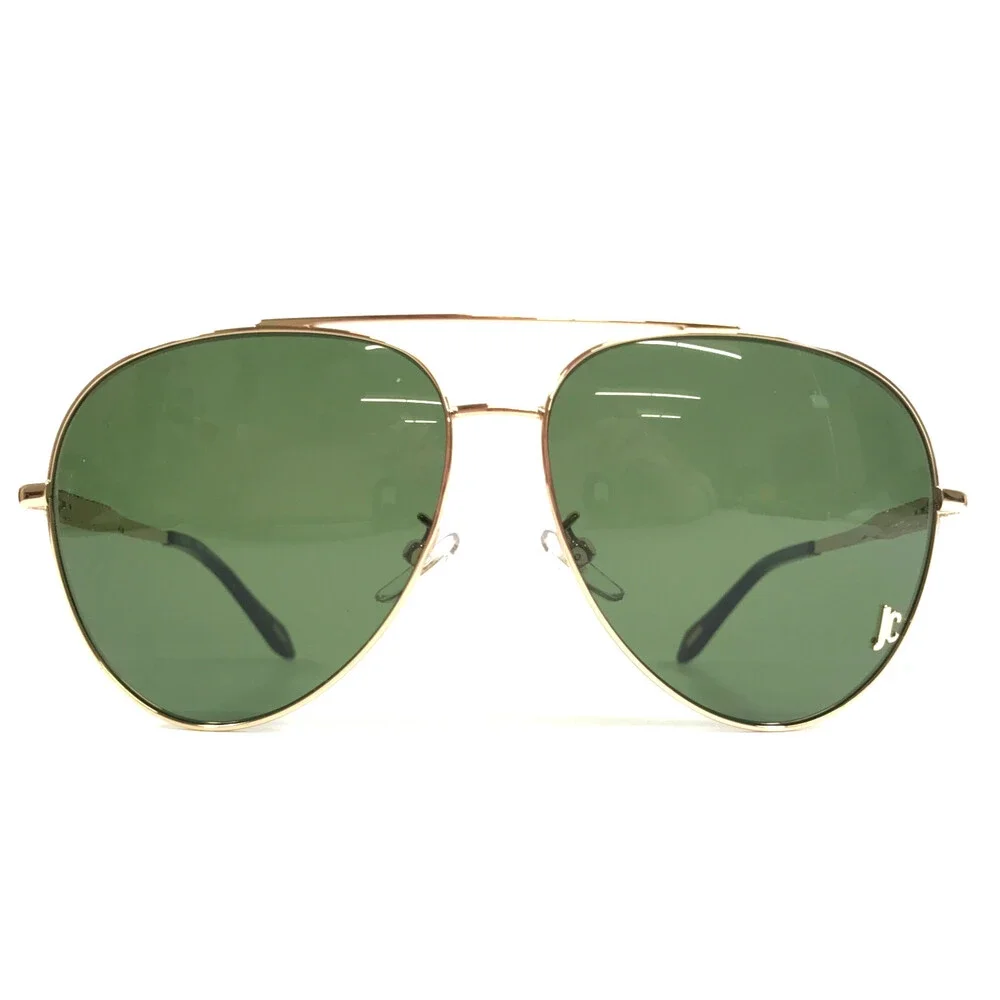 Just Cavalli Sunglasses SJC029K COL.0349 Gold Aviator Frames with Green Lenses